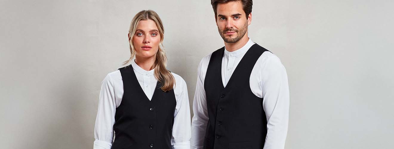 Explore the Premier Waistcoats Collection – tailored, professional waistcoats perfect for hospitality, corporate, and formal wear. Smart fits, quality fabrics, and timeless style. Shop now at the best UK prices.